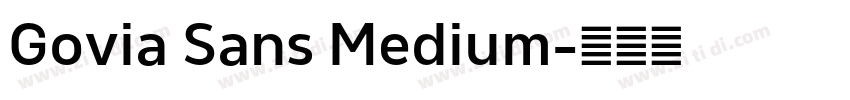 Govia Sans Medium字体转换